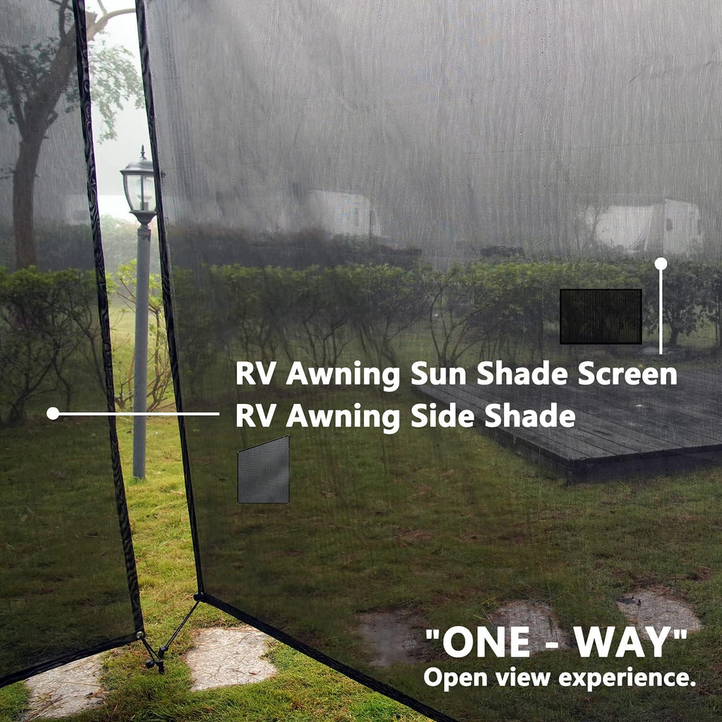Black Mesh RV Awning Sun Shade 7'x15'2 B634