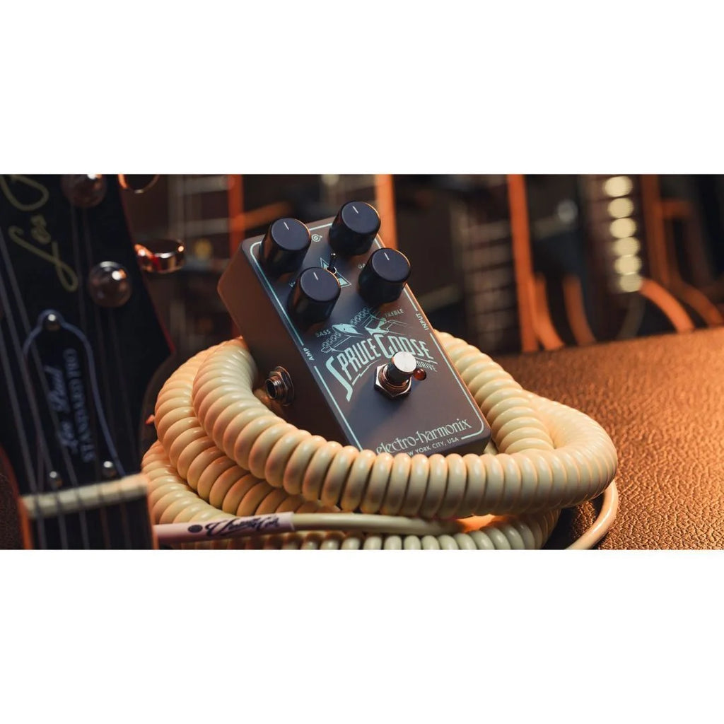 Grey and Teal Overdrive Effects Pedal P52220