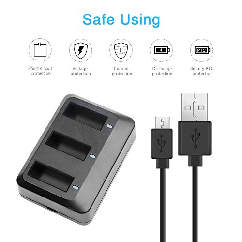 3 Pack 660mAh Rechargeable Battery with Charger C20997