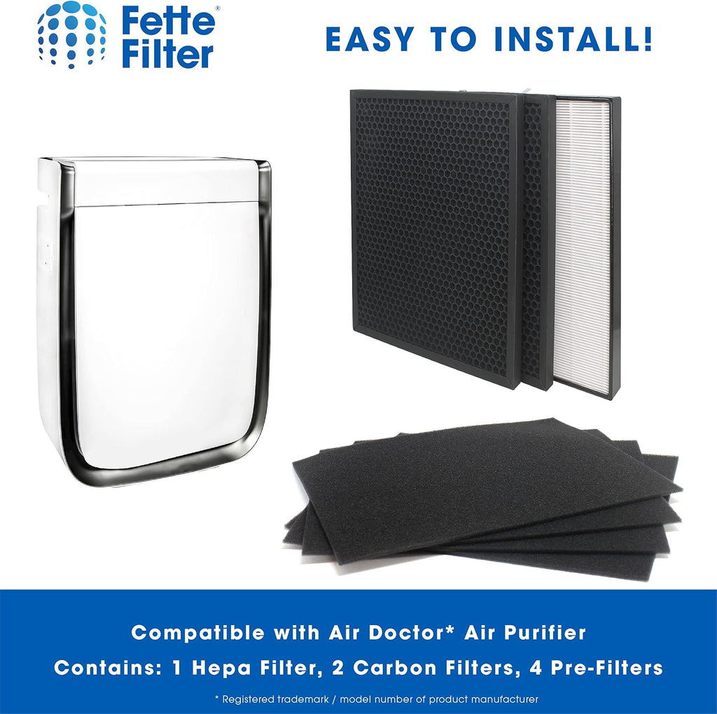 Air Purifier Filter Set with 1 Hepa Filter 2 Carbon Filters and 4 Pre-Filters Z64408