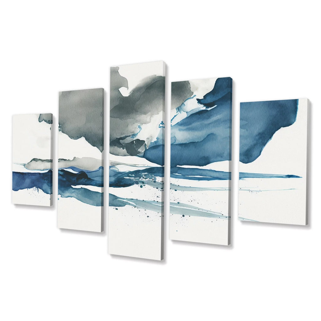 Abstract Liquid Ink Multipanel Wall Decor 48 In. Wide X 28 In. High C41770
