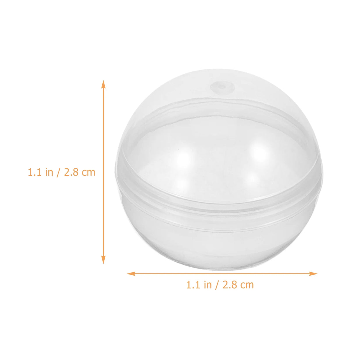 200 pcs Clear Plastic Fillable Balls E771