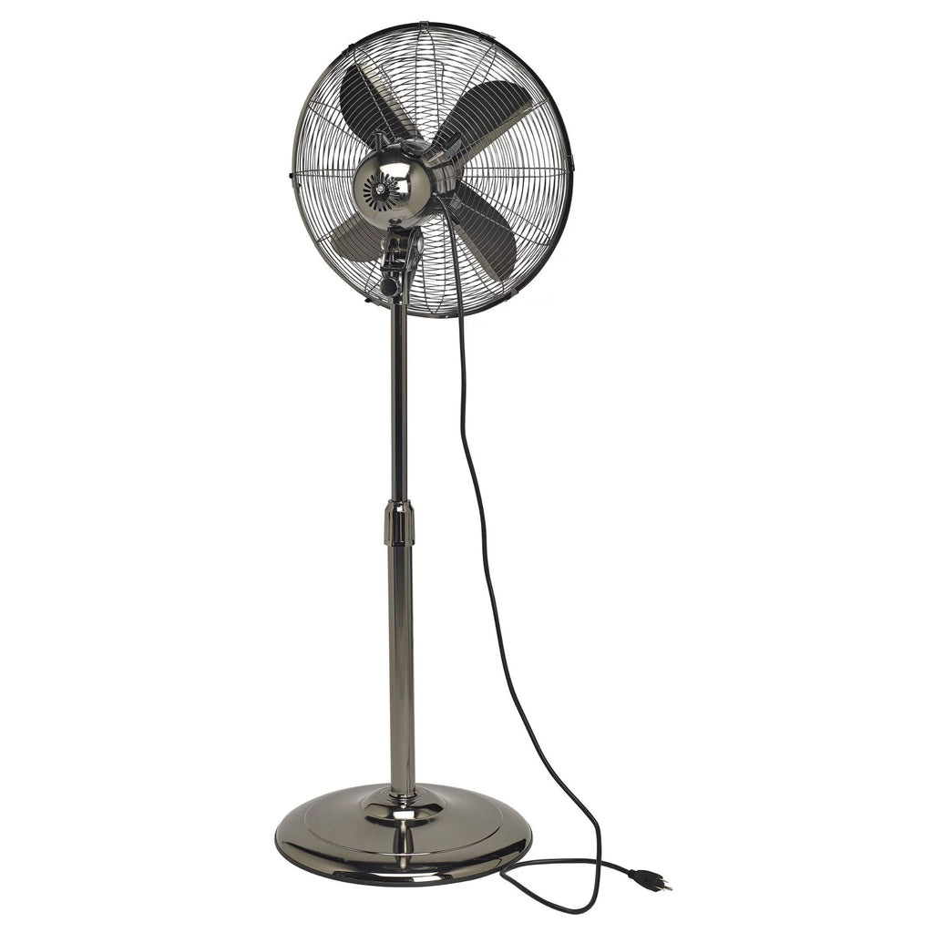 49" Black Adjustable Height Standing Floor Fan O937