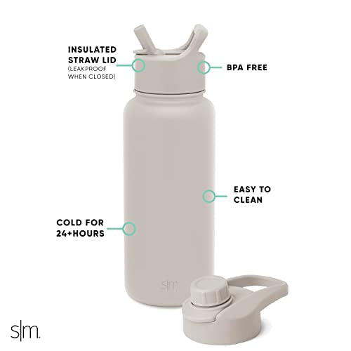 32oz Insulated Stainless Steel Water Bottle with Straw and Chug Lid K9162