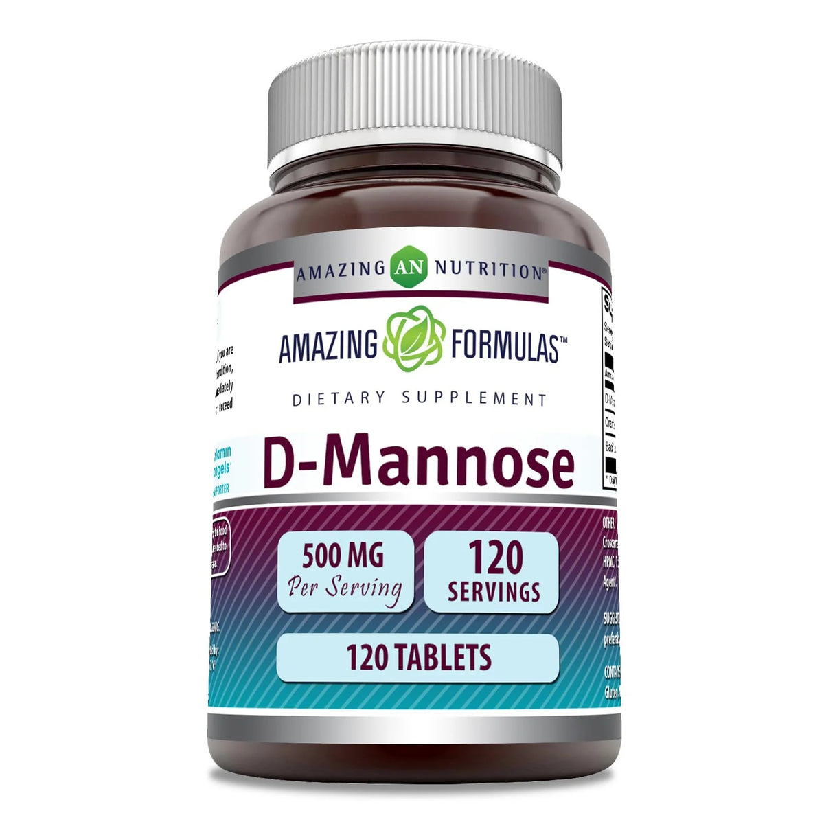 500 Mg D-Mannose Supplement 120 Tablets Non-GMO Gluten Free U10426