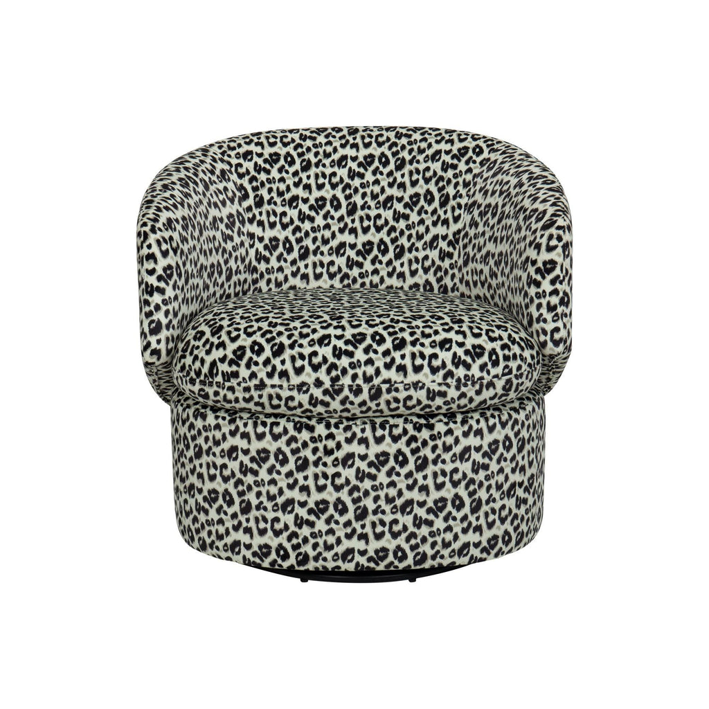 Leopard Swivel Barrel Chair S593207