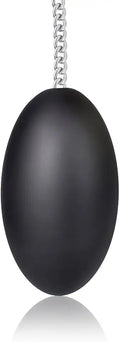 Egg-Shaped Silicone Butt Plug with Stainless Steel Pull Chain Y6156