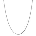 10kt White Gold 1.75mm Diamond-cut Rope Chain Necklace C351588
