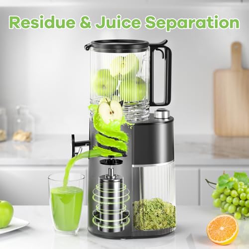 Cold Press Juicer 5.8" Wide Feed Chute 400W Slow Masticating Juicer W715