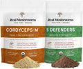 Cordyceps and 5 Defenders Mushroom Extract Powder Bundle H751