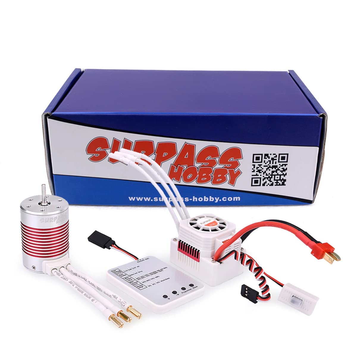 3650 3900kv Brushless Motor with 60A ESC & Programming Card Combo for 1/10 RC Car Truck U209