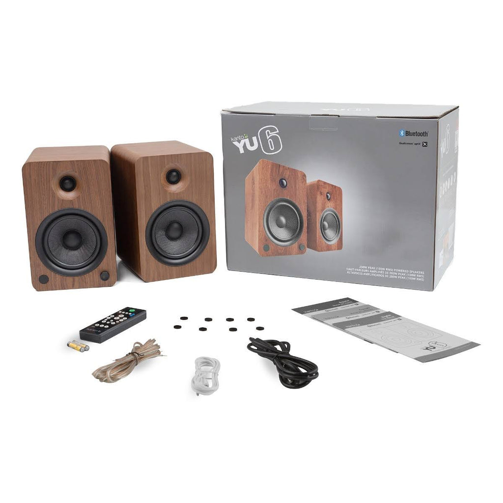 Powered Bookshelf Speakers with Bluetooth and Desktop Stands F7598