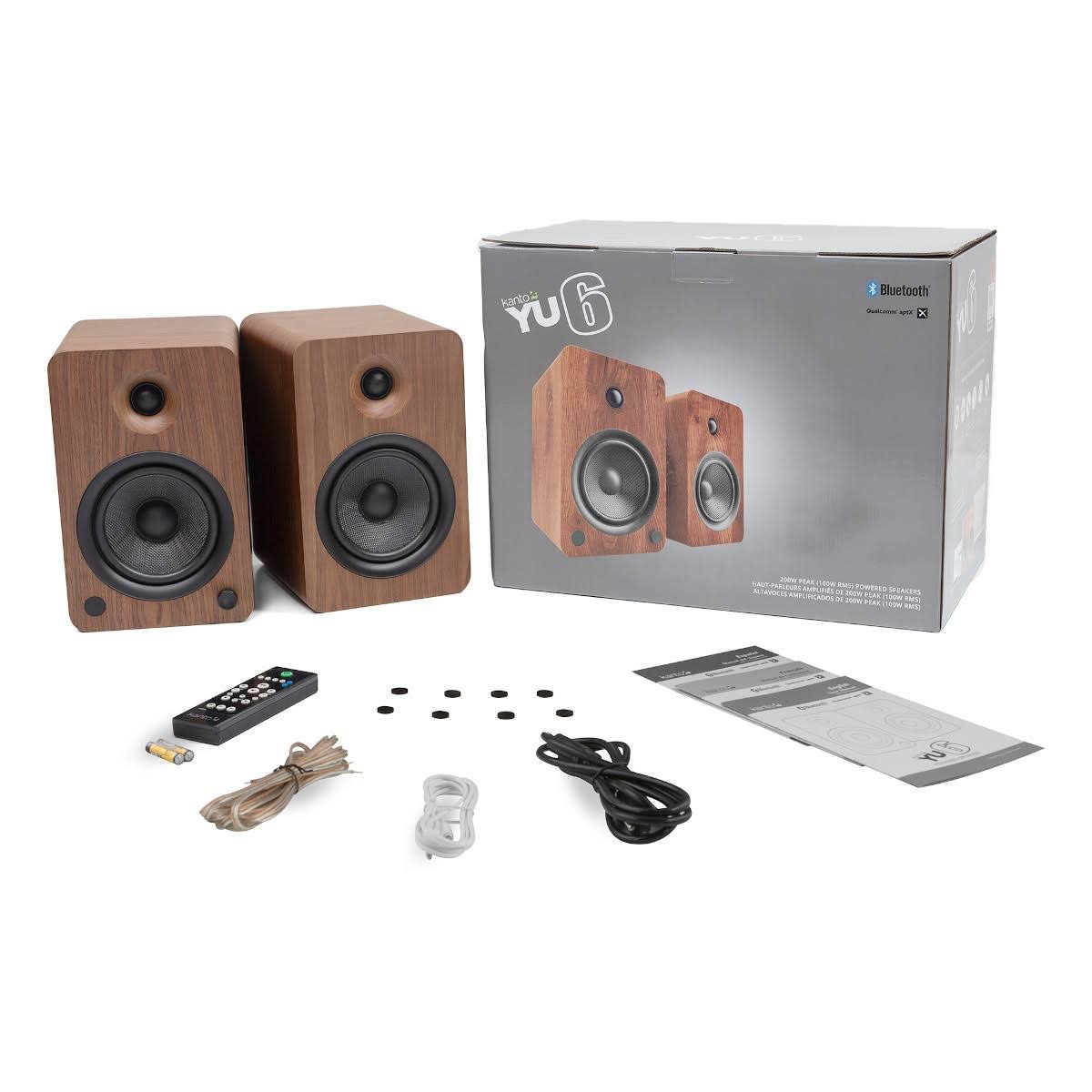 Powered Bookshelf Speakers with Bluetooth and Desktop Stands F7598