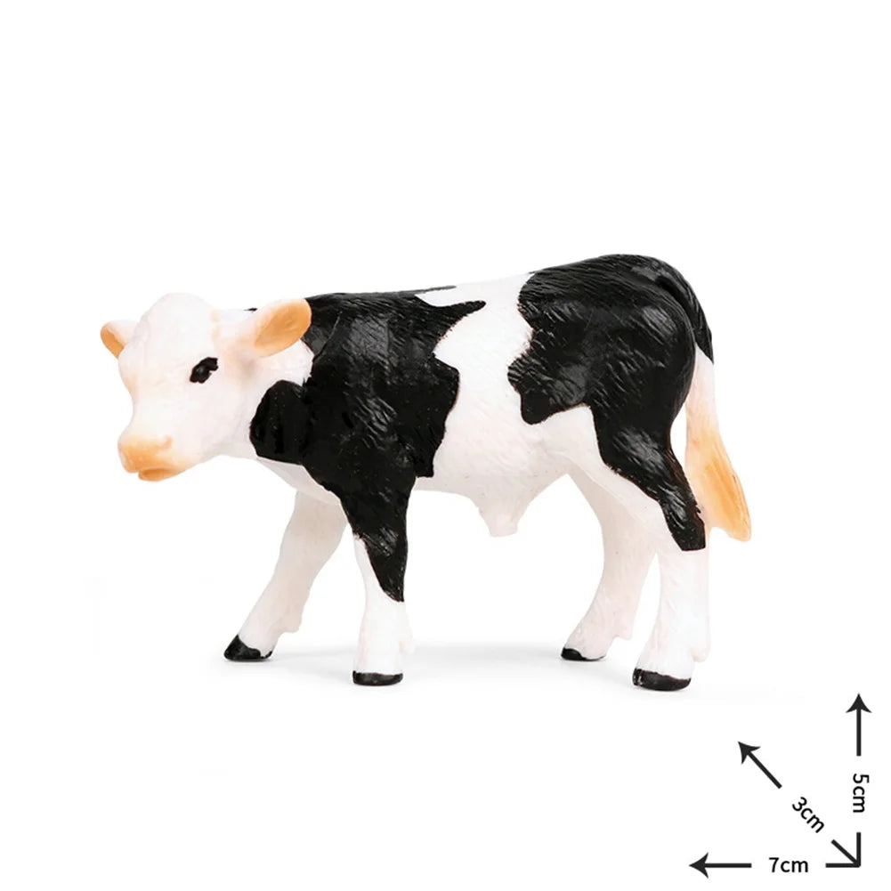 Realistic Cow Cattle Figurine Model Toy D6799