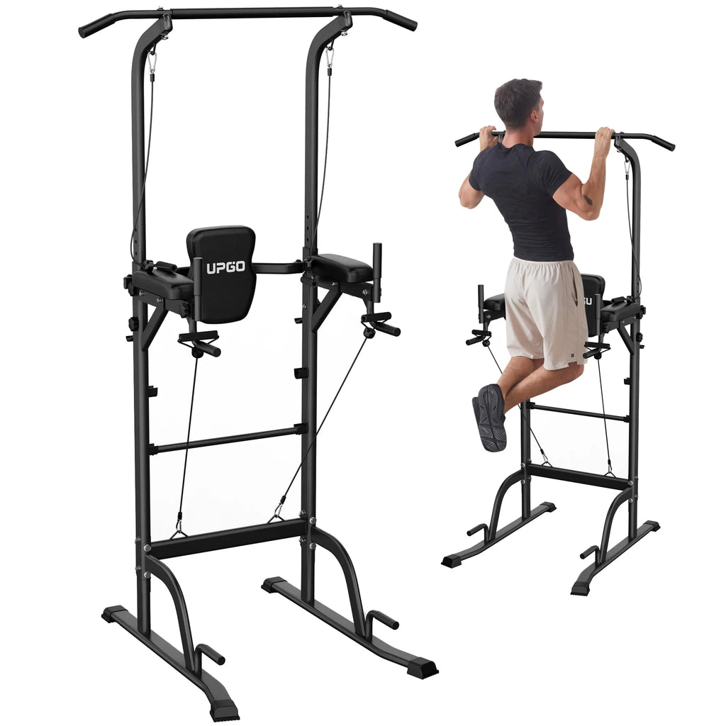 Adjustable Power Tower Dip Station Pull up Bar O87413