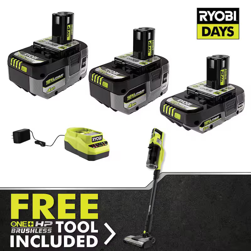 18V Cordless Power Tool Kit with 4.0 Ah Batteries and Charger Q389103