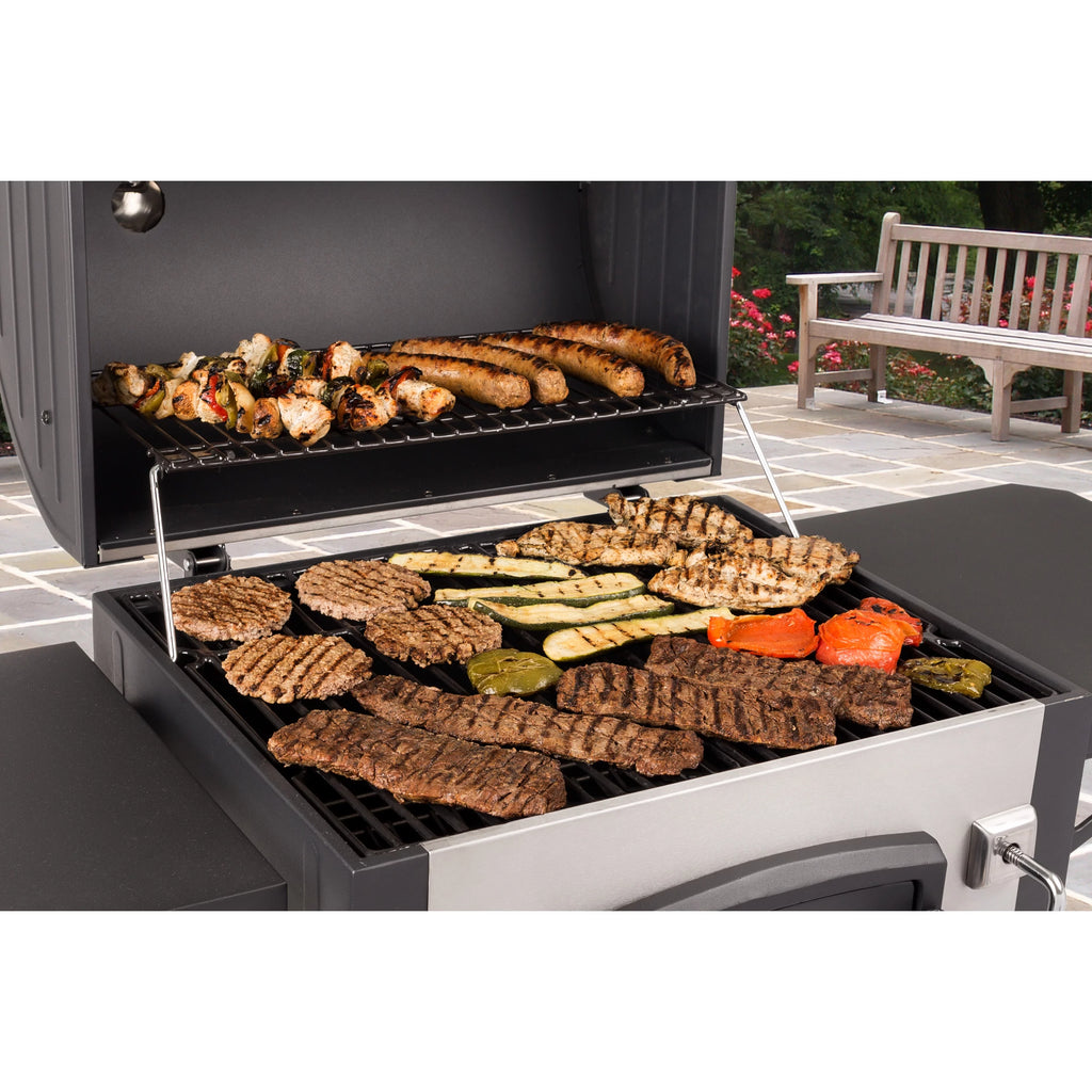 Stainless Heavy-Duty Charcoal Grill with Wheels E75333