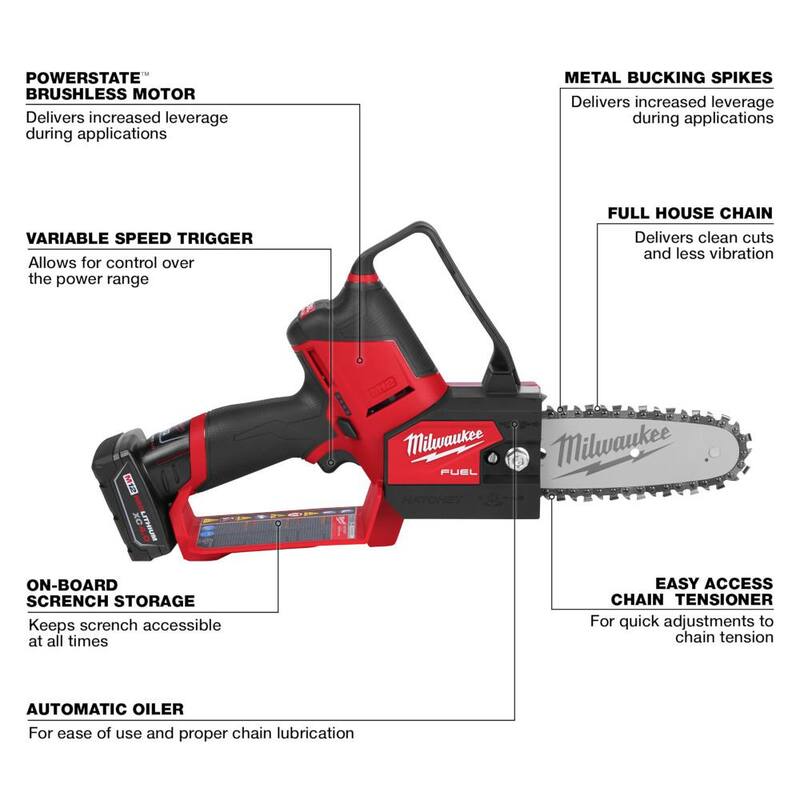 12V Lithium-Ion Brushless Pruning Saw Kit with Battery and Charger H755199