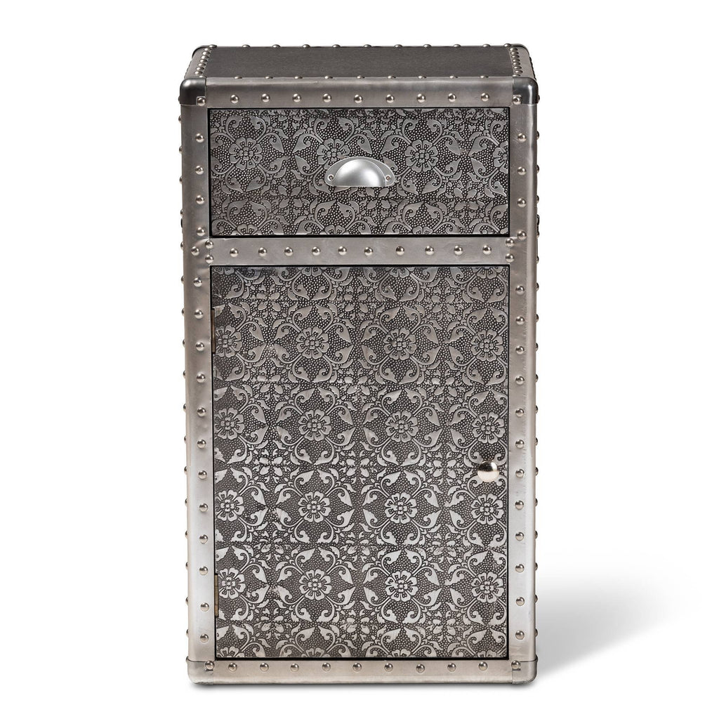 Silver Metal Accent Cabinet N34774