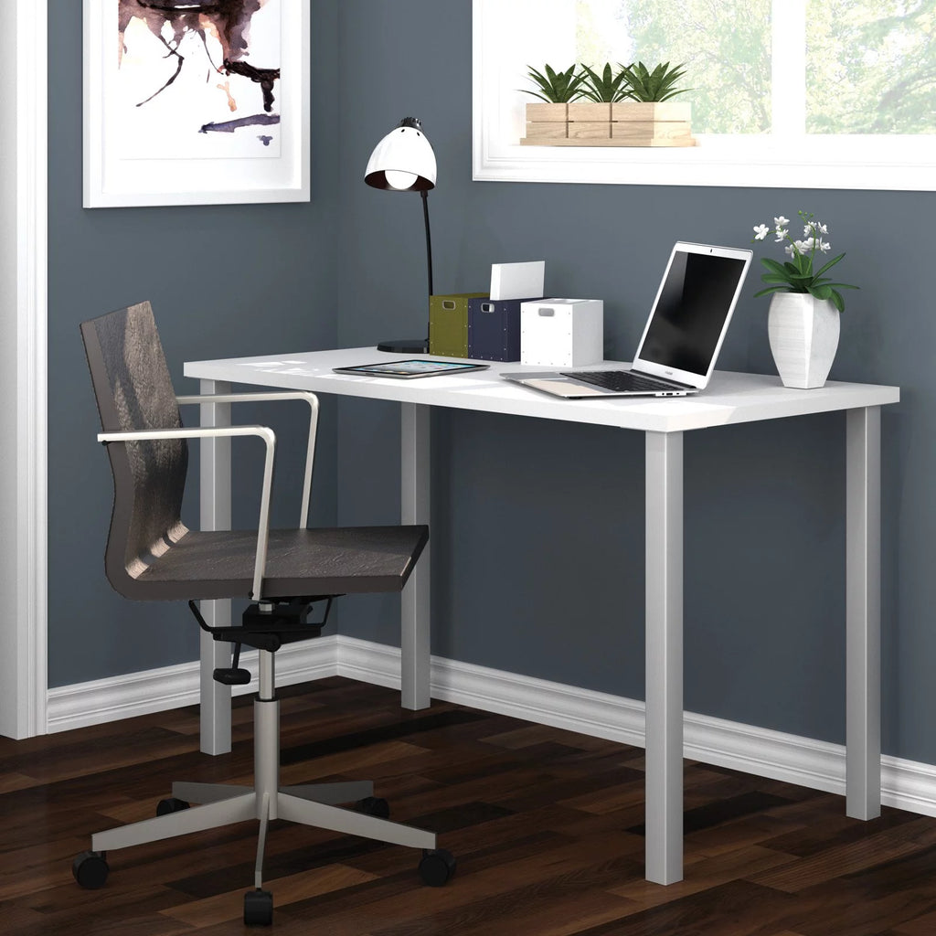 48W Table Desk with Square Metal Legs F207