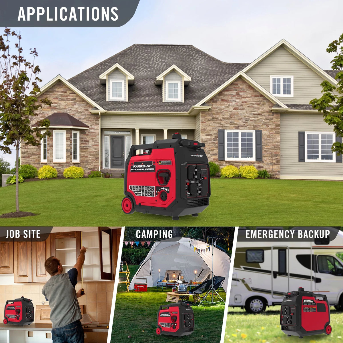 4500 Watt Gas Powered Inverter Generator A490916