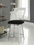 Black Microfiber Counter Height Chair Set of 2 N61394