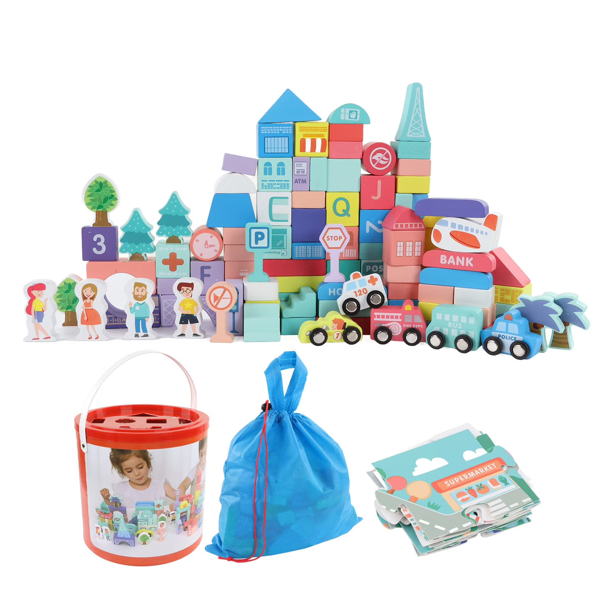 Wooden Building Blocks Set T72641