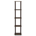 5-Tier Corner Square Rack Display Shelf Walnut Brown K674