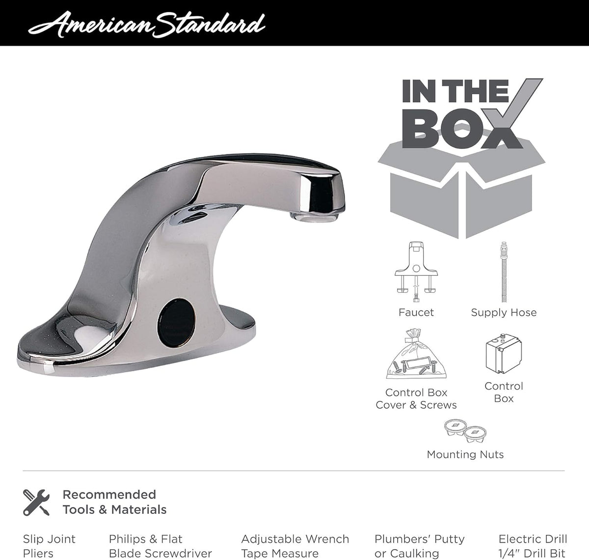 Polished Chrome Battery Powered Faucet D1464