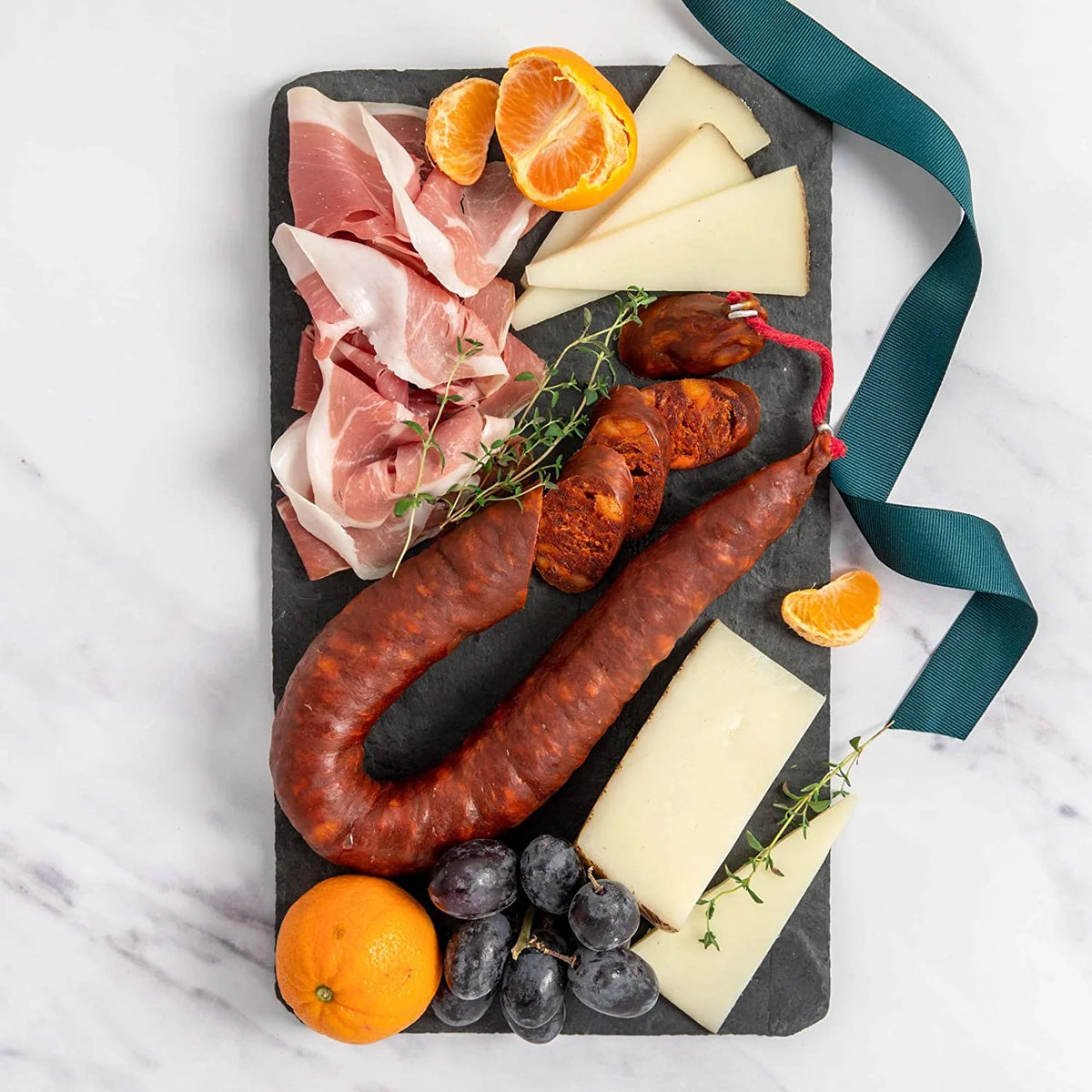 Gift Box of Spanish Cheeses Meats Delicacies and Sweets W6996