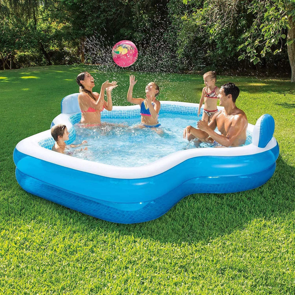 10 Feet Long Inflatable Pool with 2 Seats E711459