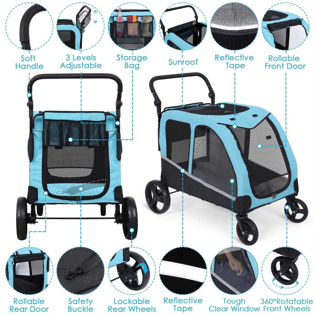 Dog Stroller for Large Dogs F6536