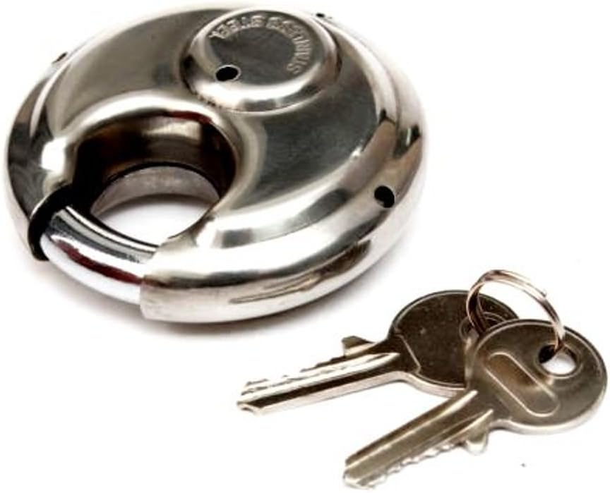 Set of 96 Round Disc Padlocks Keyed Alike 70mm Stainless Steel R41558