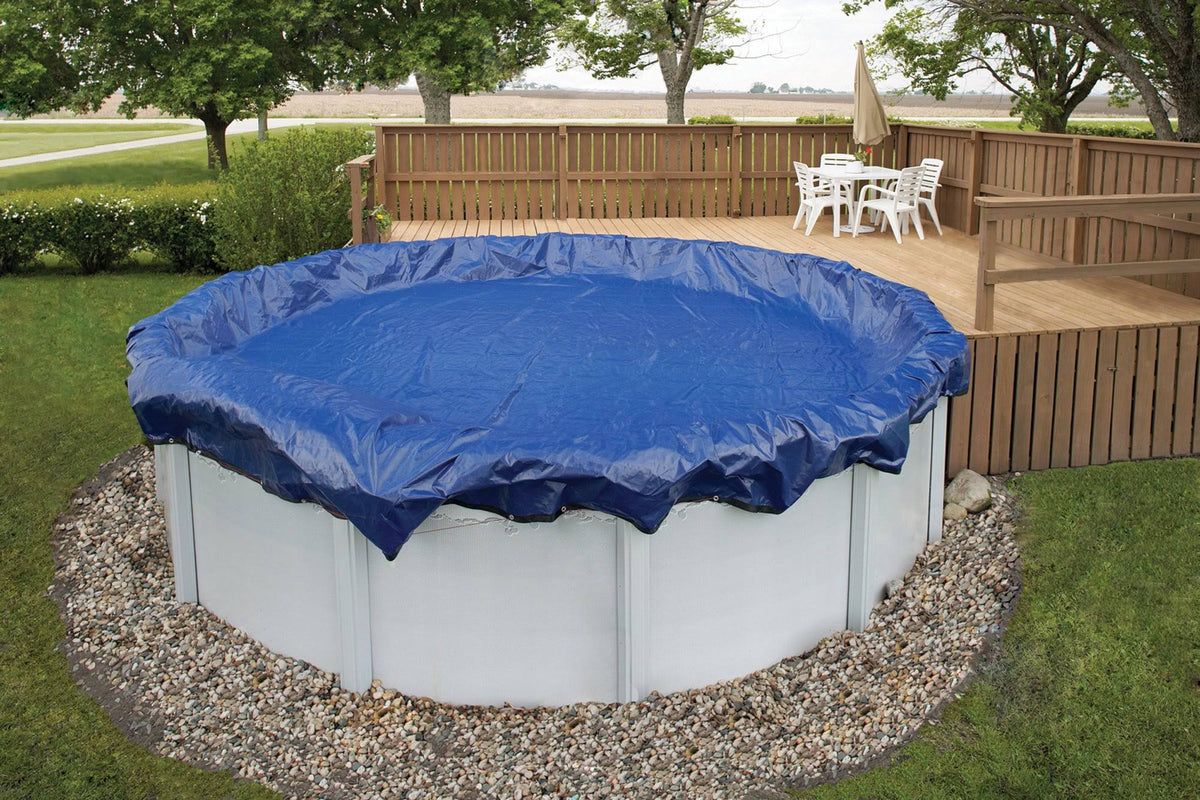 20-Year 18-ft x 34-ft Oval Above Ground Pool Winter Cover Z717