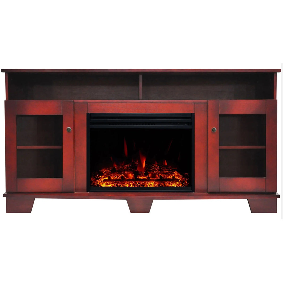 Electric Fireplace Heater with Cherry TV Stand N813