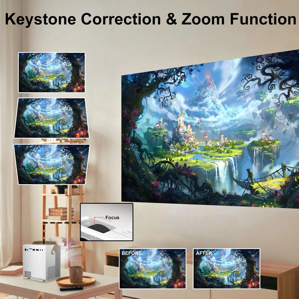 1080P WiFi Bluetooth Portable Projector R424264