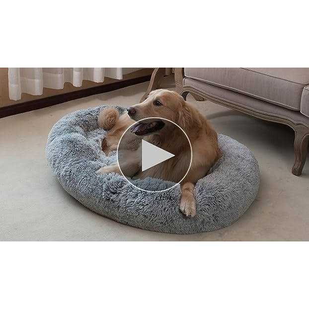 Oval Shag Faux Fur Washable Round Pet Bed E8568