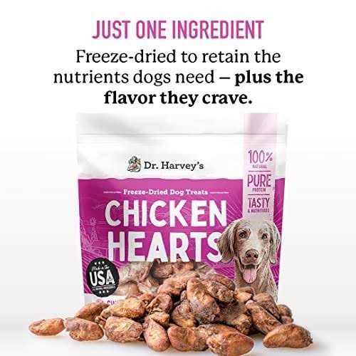 Freeze Dried Chicken Hearts Dog Treats O4708
