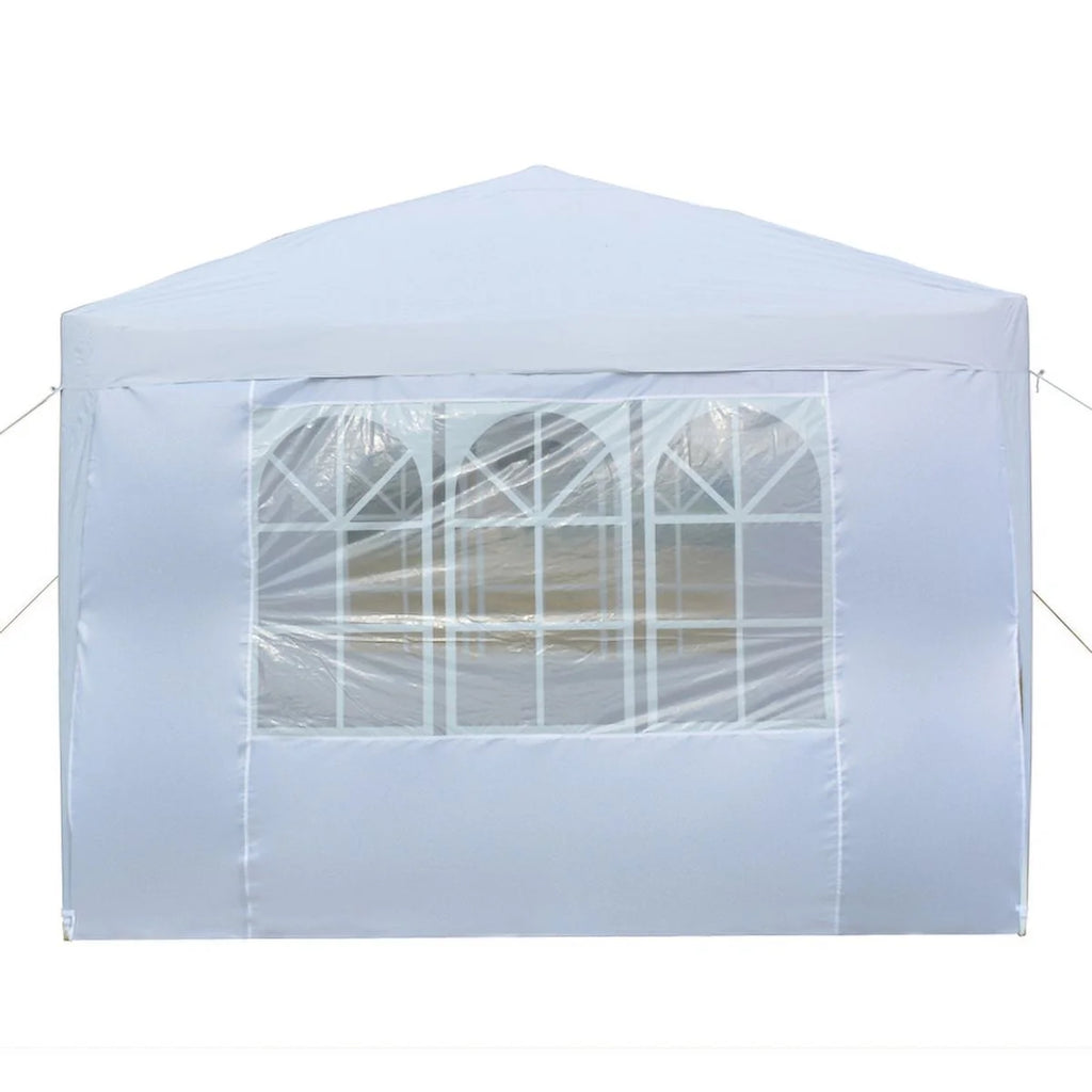 3 x 3m Two Doors Two Windows Waterproof Folding Tent White Q3366