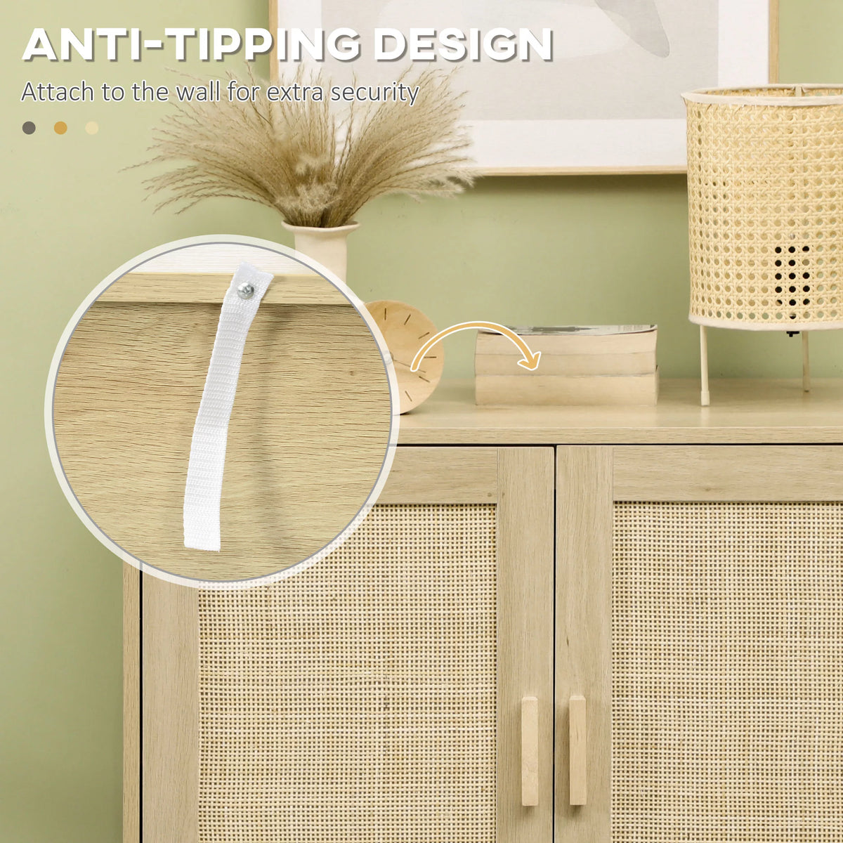 Natural Rattan Storage Sideboard N664808
