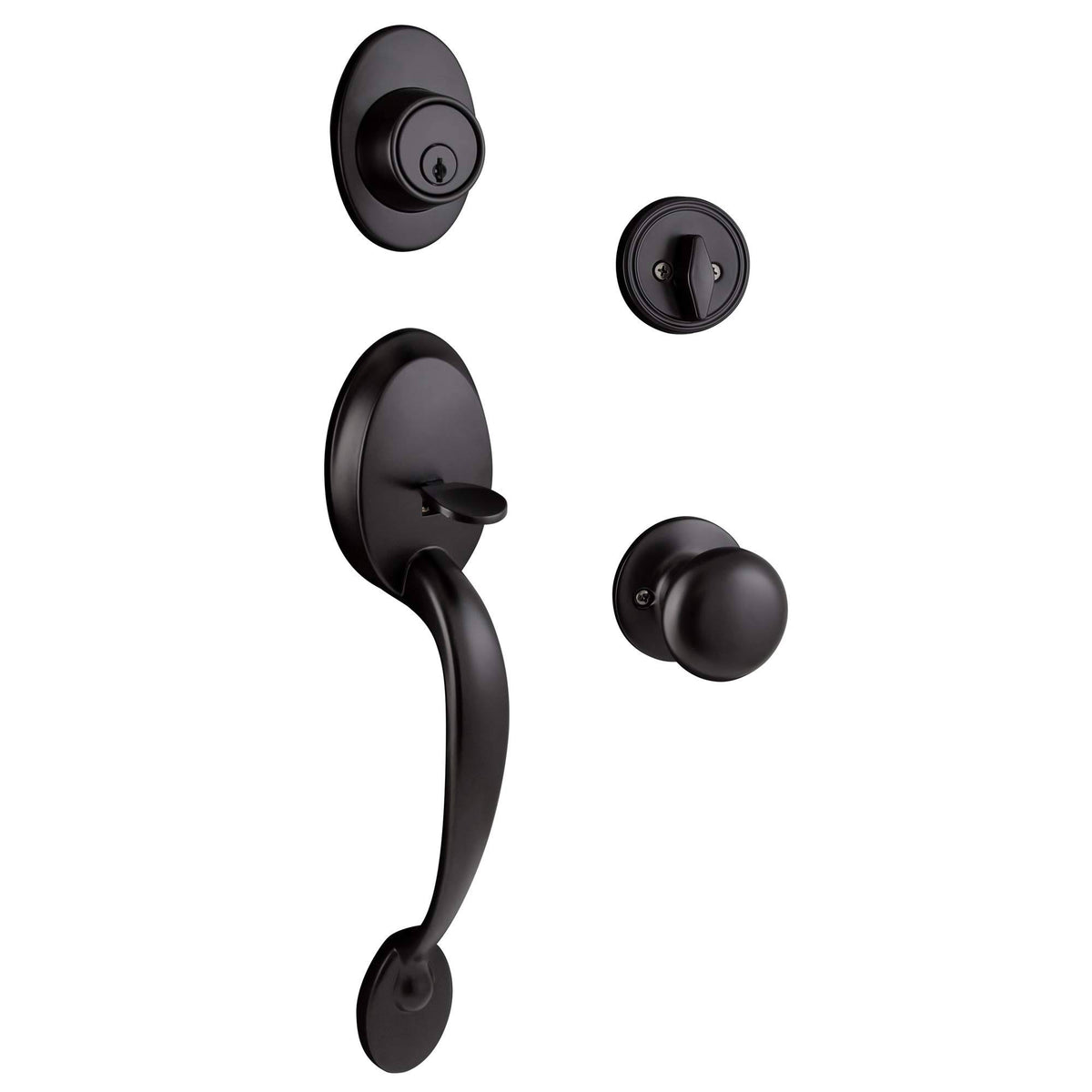 Matte Black Door Handle Set F857