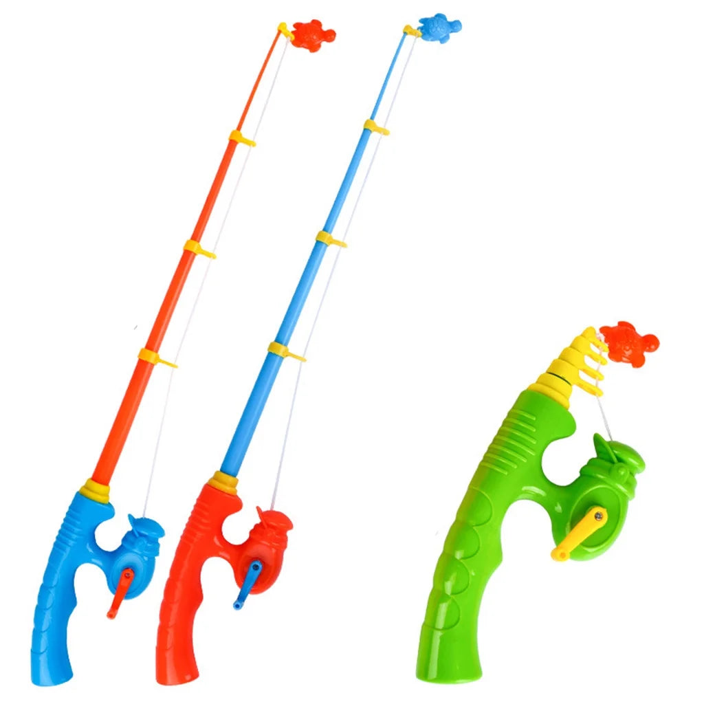6 Pcs Stretchable Fishing Pole Toy Bath Toy Flexible Magnetic Kids Fishing Rod E50050