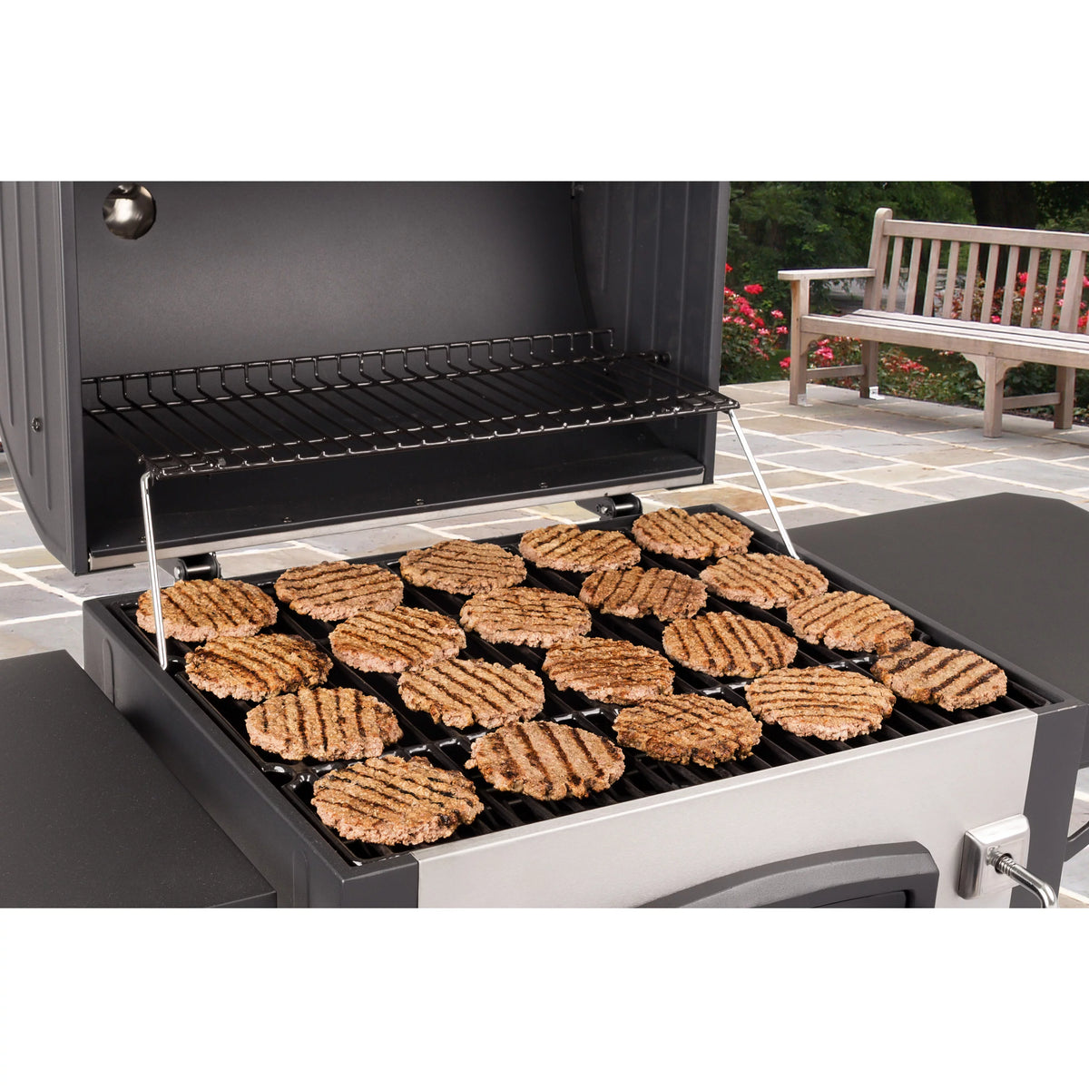 Stainless Heavy-Duty Charcoal Grill with Wheels E75333