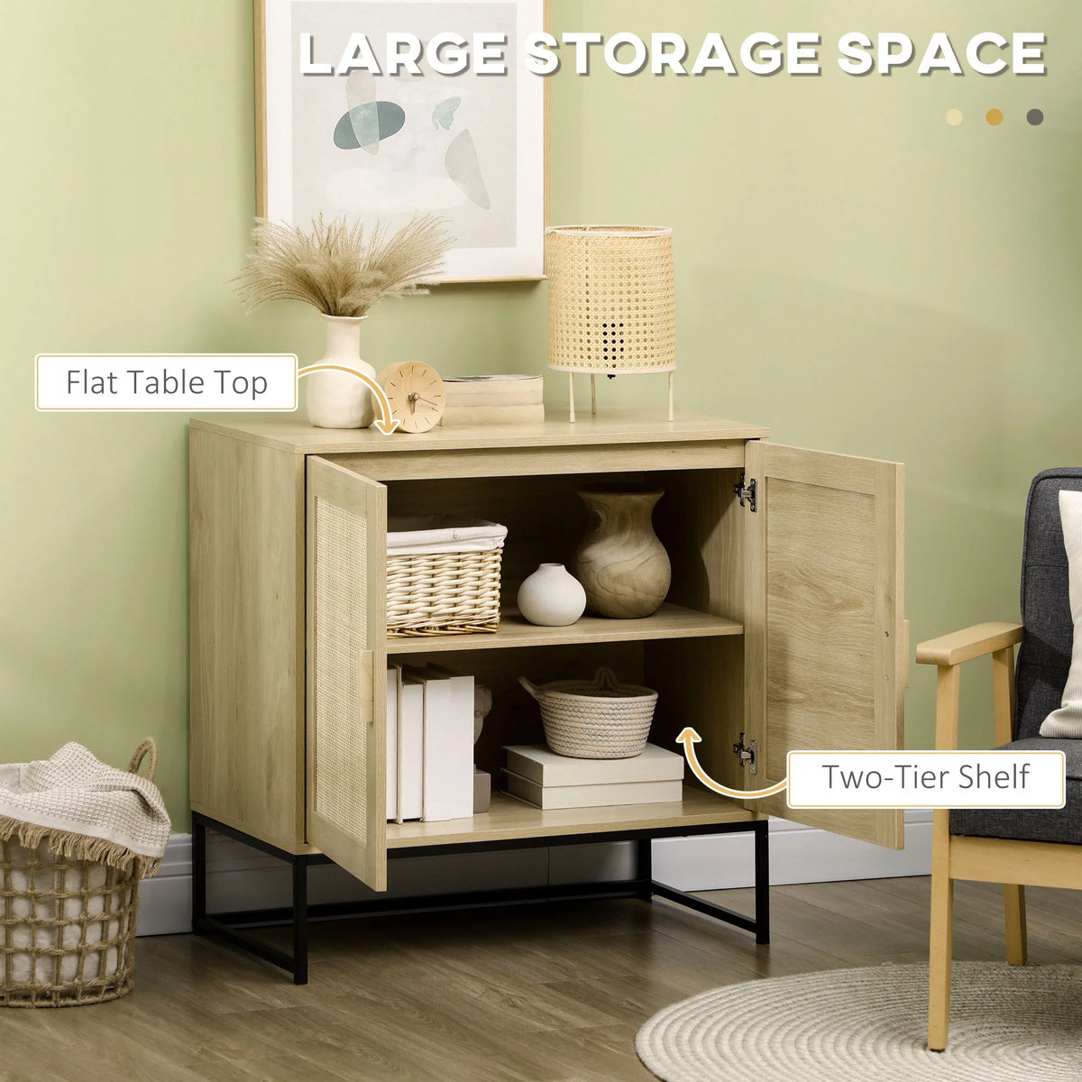 Natural Rattan Storage Sideboard N664808