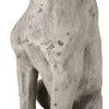 Antique White Outdoor Dog Garden Statue B70597