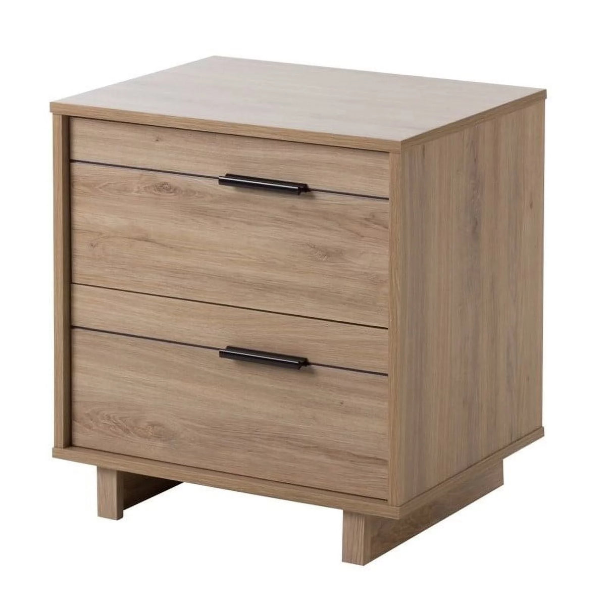 2 Piece 6 Drawer Dresser and 2 Drawer Nightstand Set Rustic Oak Z247