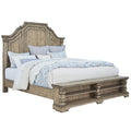 King Wood Panel Storage Bed in Honey Brown D736833