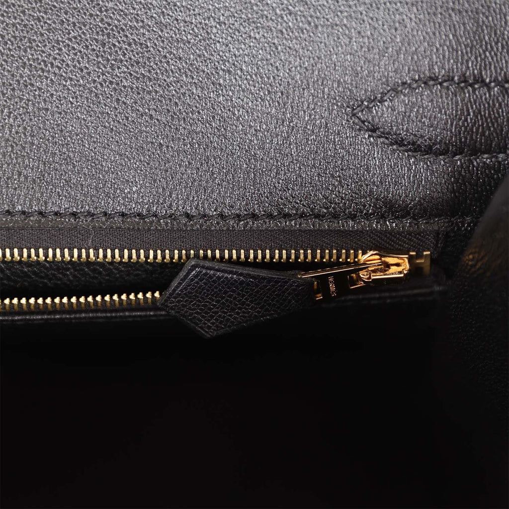 Black Leather Handbag P419