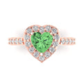 14k Rose Gold Halo Solitaire Ring W3103