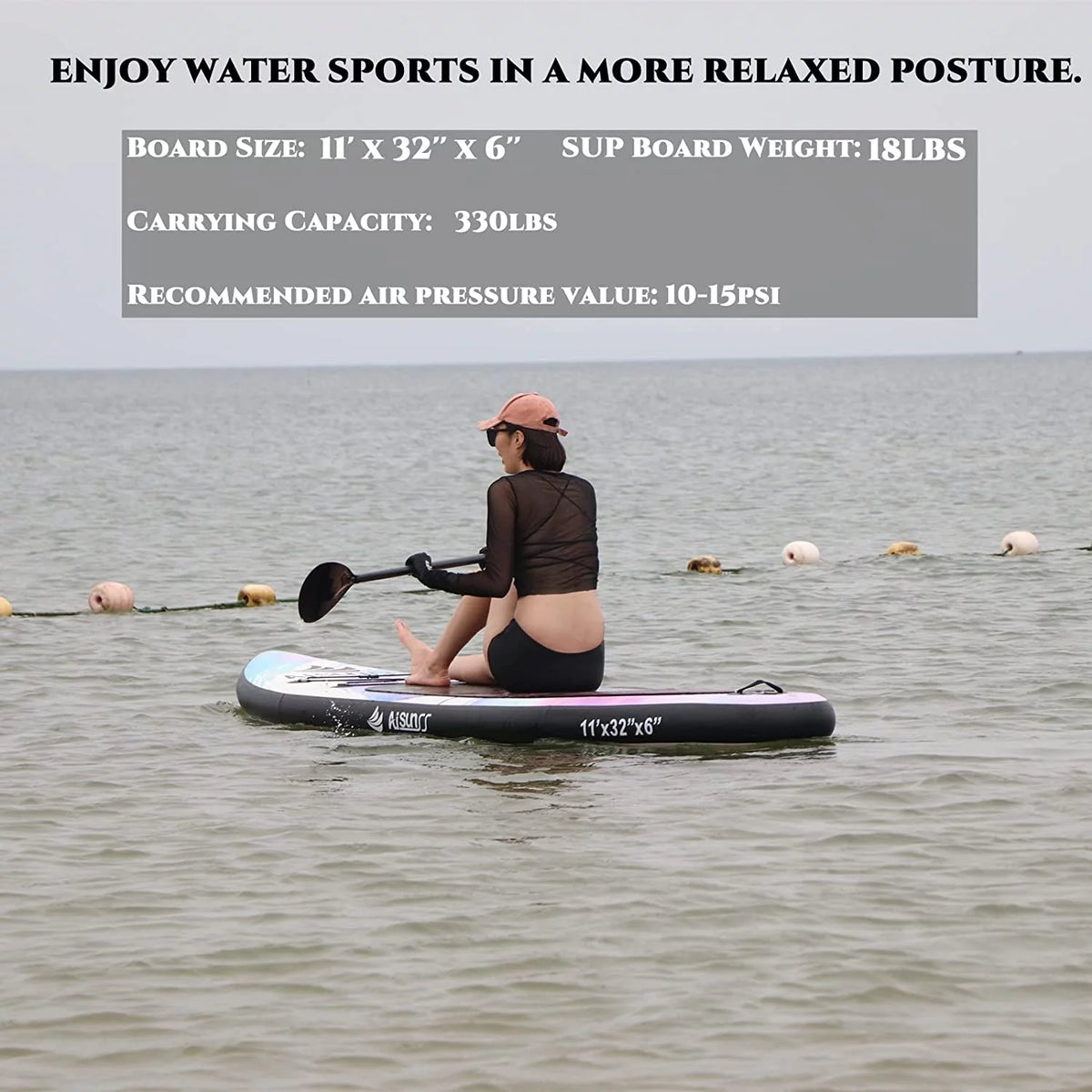 Inflatable Stand up Paddle Board 11ft Purple V56029